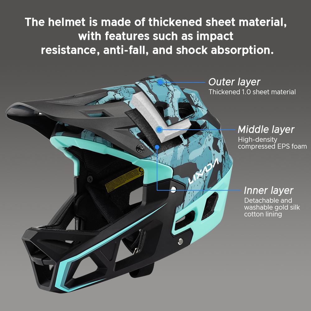 Full Face Mountain Bike Helmet Adult Racing Downhill MTB Helmet for Mountain Bike