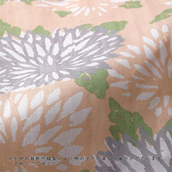 Kyoto Kimono Yuzen Yukata from Made In Cotton Small Chrysanthemum Women's (Single Item) Nihonbashi/Haibara, Japan, High-Quality Kimono, (Coral Green)
