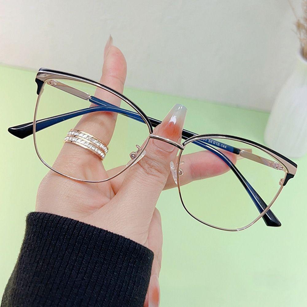 Classic Blue Ray Blocking Anti-Blue Light Glasses Ultralight Metal Square Eyeglasses Eye Protection Computer Goggles Men Women