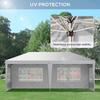 3 X 6m Pop Up Gazebo, Height Adjustable Marquee Party Tent with Sidewalls and Storage Bag, White