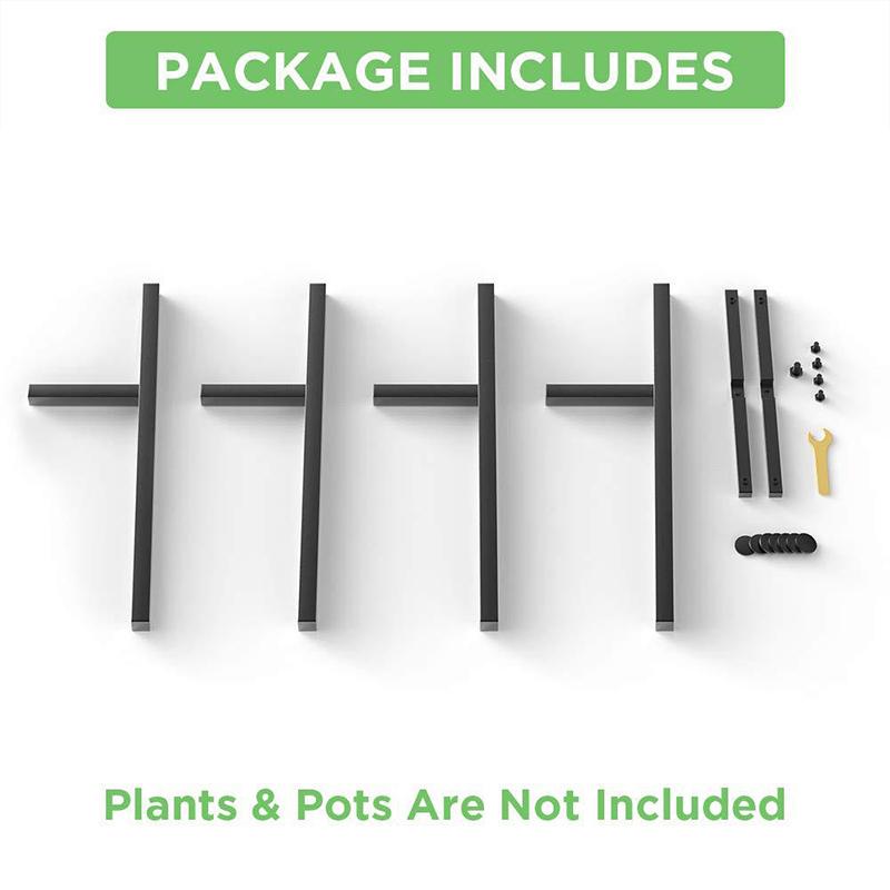 Nastavitelný železný stojan na rostliny Prodloužení Stojan na květináče Praktická vnitřní venkovní police Odolný Moderní Balkon Domácí Zahrada Dekor