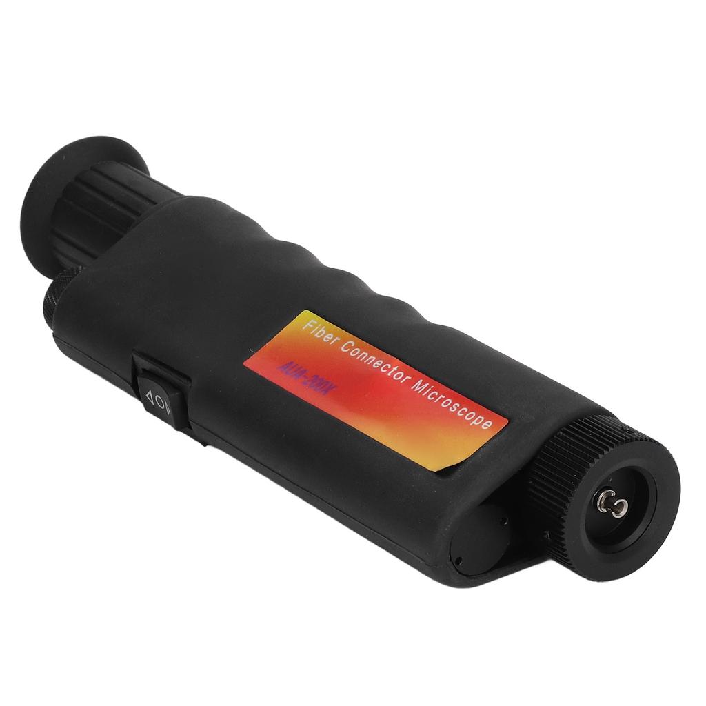 Fiber Optic Inspection Microscope 200X Waterproof Dust Proof Handheld Optical Fiber End Magnifier for SC FC ST LC