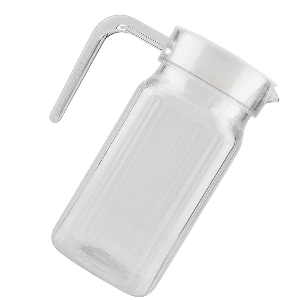 500ml Acryl Transparente Saftflasche Gestreifter Wasser-Eiskalter Saftkrug mit Deckel für Bar Zuhause