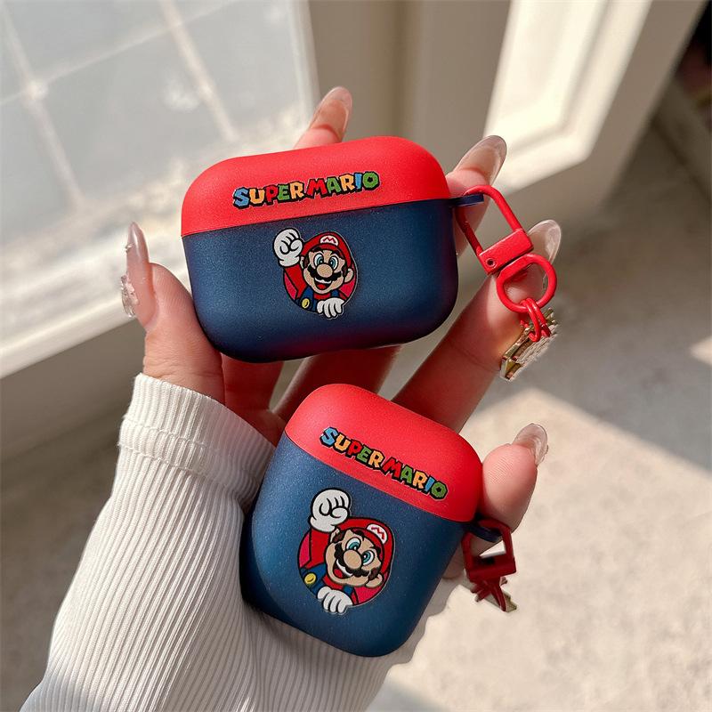 Cartoon Mario for AirPods Pro1 Generation Protective Case 1 Generation Pro1 Generation Apple Bluetooth Headset Soft Case