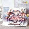 Elephant's Skirt Customize Your Name Blanket Cozy Customizable Blanket Ultra-Soft for Nap Bed Bedding Couch Four Seasons Multipurpose