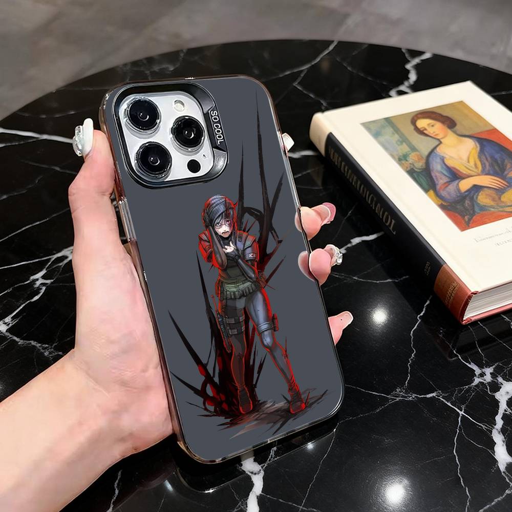

R-rainbow Six Phone Case For iPhone 17,16,15,14,13,12,11 Plus,Pro Max,XS,Colorful Silver Phone case Funda Cover iPhone16pro