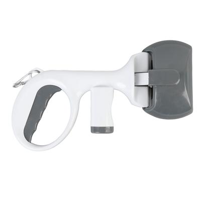 Recogedor Portátil de Excrementos de Perro Pinza para Caca de Mascota Herramienta de Limpieza para Paseos al Aire Libre Camping Picnic Gris