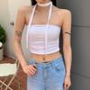 New Arrivals Open Run Crop Top Summer Water Bomb Festival Neck Strap Spanty