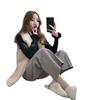 Autumn and winter new wool vest women's medium and long waistcoat thin imitation Rex rabbit fur vest imitation fur coat