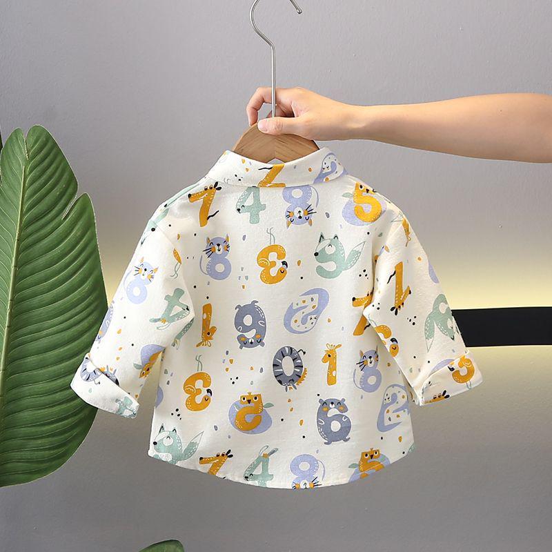 Boys' Stylish Korean Stripe Shirt for Spring and Autumn 2026: Handsome Outdoor-Friendly Design