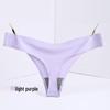 Burgundy Plus Size Low Rise Invisible Ice Silk Quick-Dry Thong Panties for Women