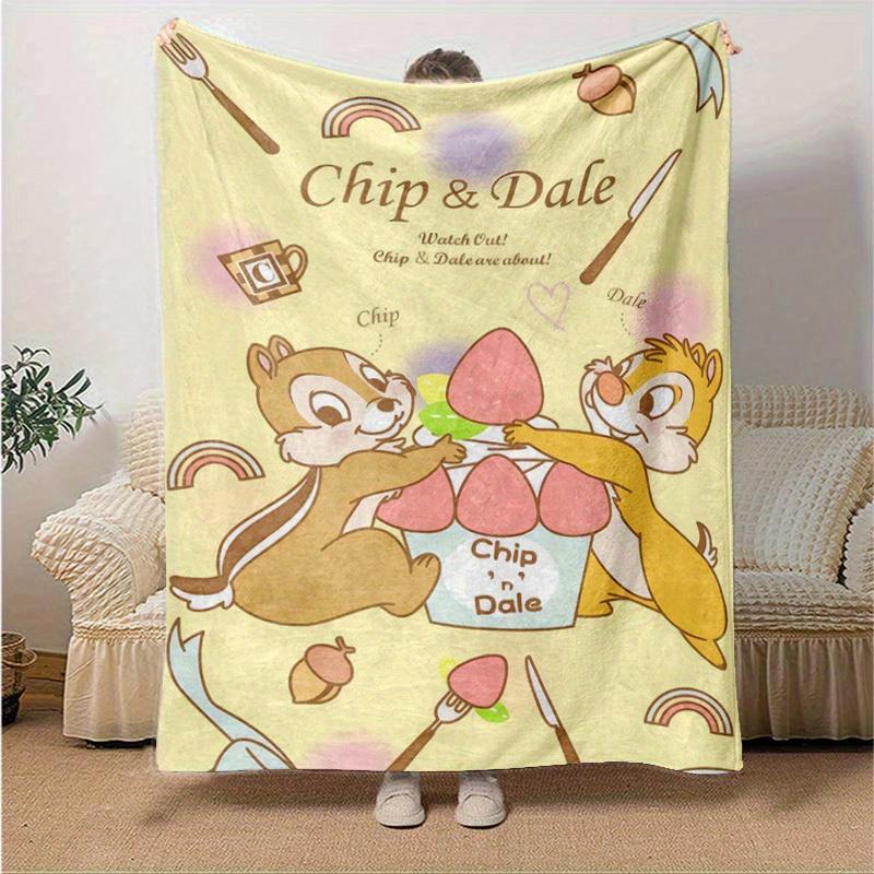 1pc, Chip & Dale Throw Blanket Soft Coverlet for Home Decor, Couch, Bed, Travel, Camping, Car, Beach, Office Nap Perfect Gift for Friends
