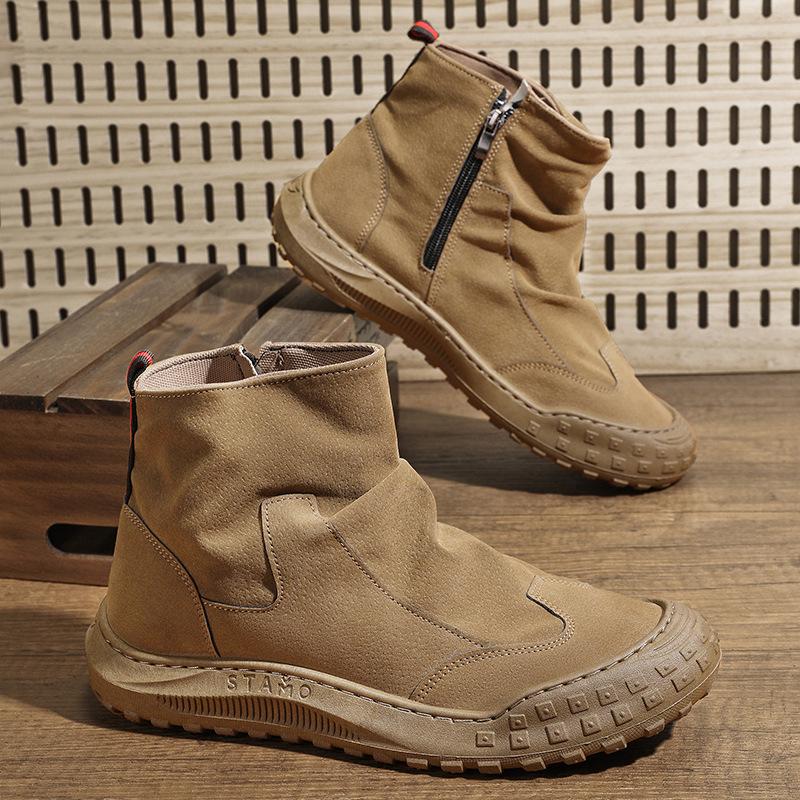 High-top Martin boots men's shoes autumn construction site work tooling shoes men's trend versatile non-slip casual labor insurance shoes men