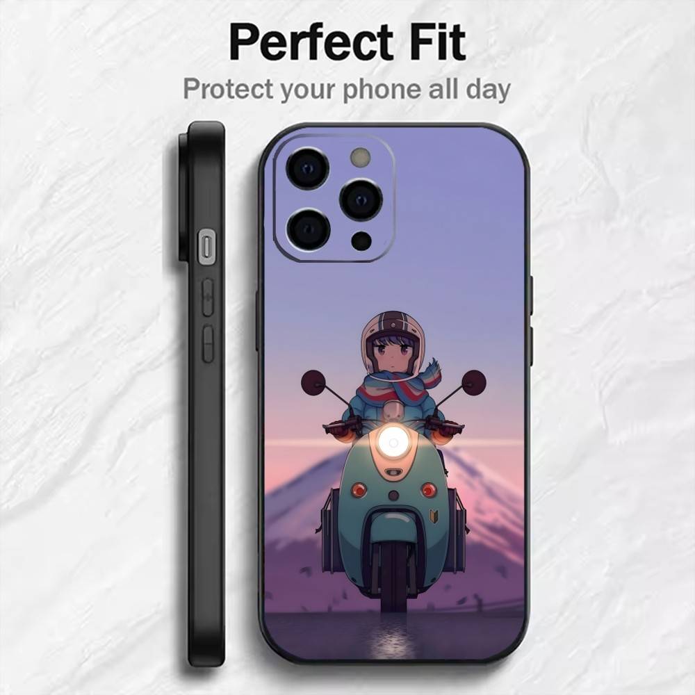 Rin Ainme L-Laid-Back C-Camp Season3 Phone Case For iPhone17,16,15,14,13,12 Plus,Max Soft Silicone Black Cover