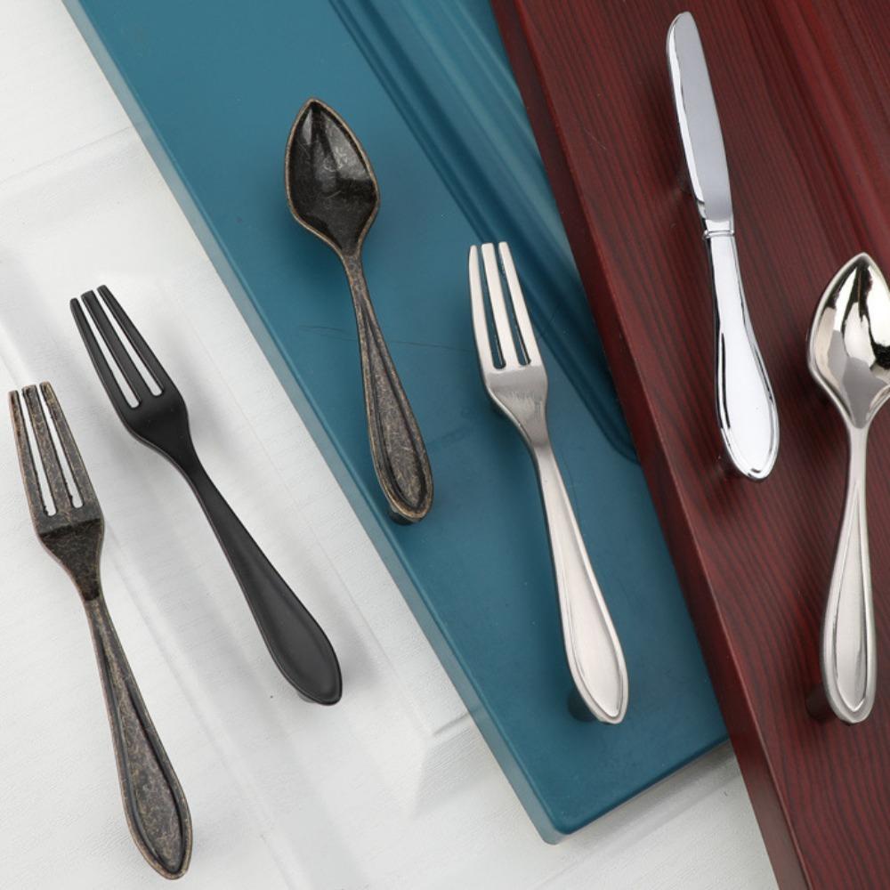 Set of 3 Modern Knife/Spoon/Fork Kitchen Cupboard Door Pull Handle Cabinet Wardrobe Drawer Handle knobse