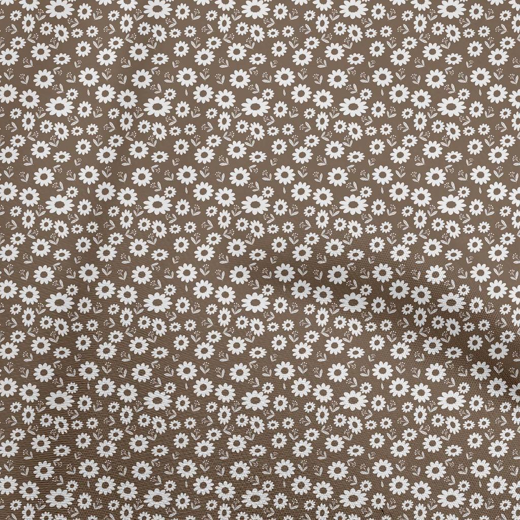 oneOone Cotton Poplin Black Fabric Floral Sewing Material Print Fabric By The Yard 42 Inch