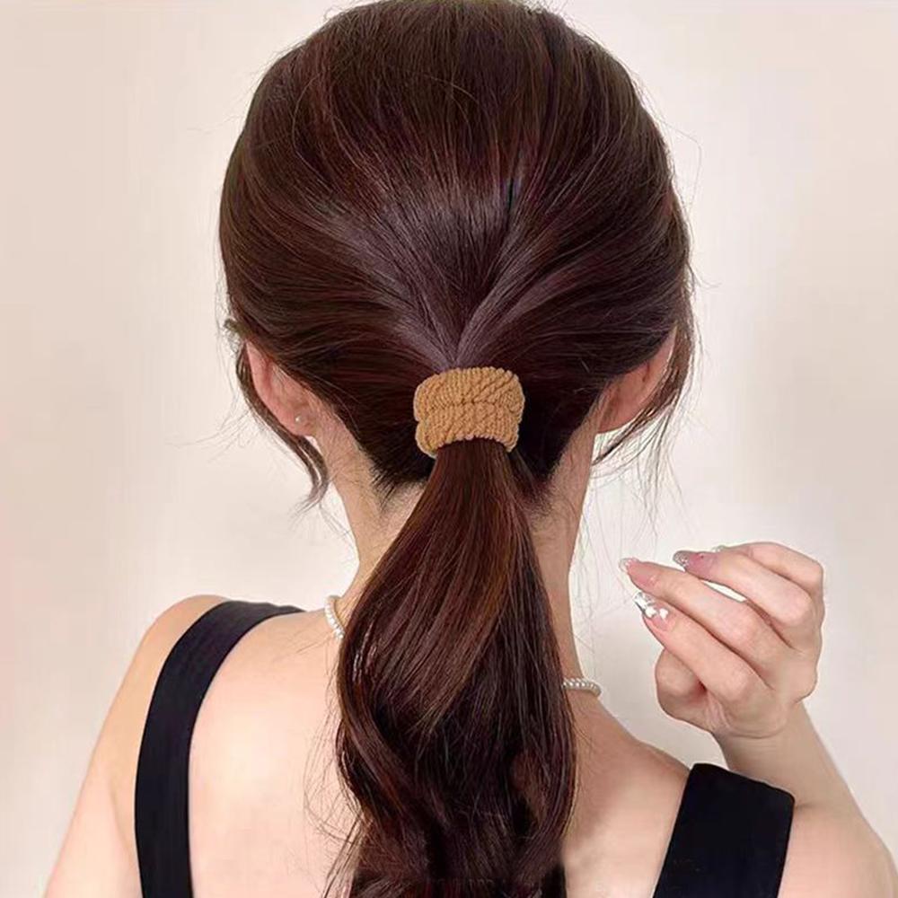 5 יחידות/סט קשרי שיער עבים לנשים, גומיות לשיער גבוה, גומיות שיער אלסטיות, אביזרי קשרי שיער עמידים