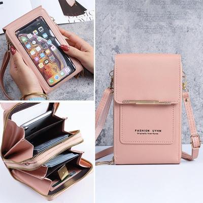 Women's Touch Screen Crossbody Bag: Small, Cute, Fashionable for Mobile Phone & Keys - Vertical Style