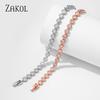 ZAKOL Classic Cubic Zirconia Tennis Bracelets for Women Men Fashion Silver Color Iced Out Chain Crystal Wedding Jewelry