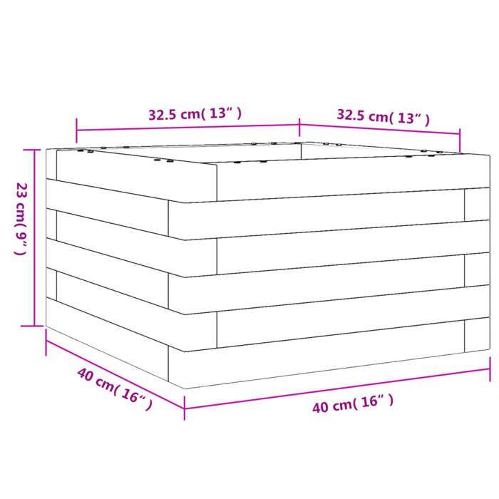 VidaXL Planter 40x40x23 Cm Solid Pine Wood, Outdoor Planter, Flower Box, Plant Box, Planter 847178