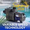Variable Speed Pool Pump In/Above Ground Energy Efficient High Flow Powerful Self-Priming Dark Black Swimming Pool Pump with Fi
