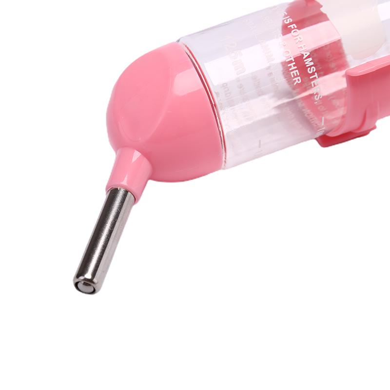 125ml plastová láhev na vodu pro křečky, závěsná láhev na pití pro domácí mazlíčky