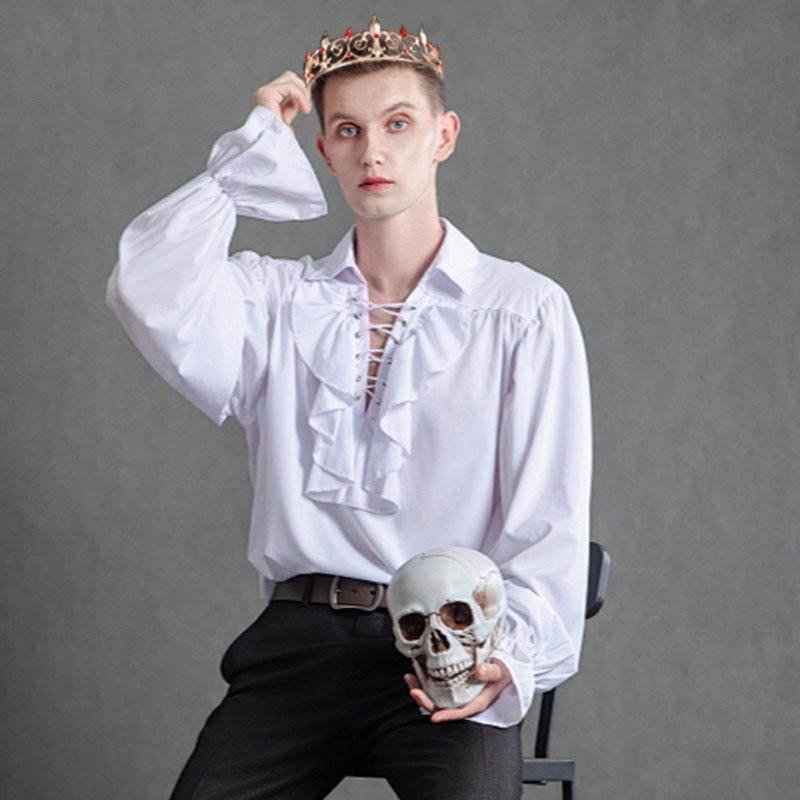 Baroque Fashion Alloy Crystal Crown Men's Full Round Crown Birthday Party Prom Men's Crown Tiara Crown