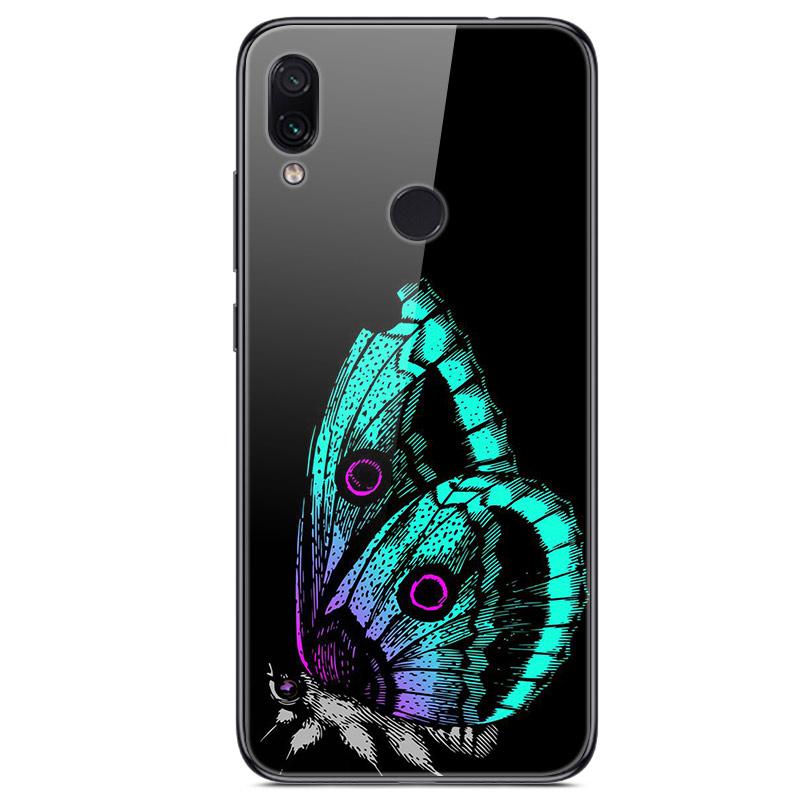 For Xiaomi Redmi Note 7 Case Tempered Glass Hard Back Cover For Xiomi Redmi Note7 Phone Cases Soft Bumper On Redmi 7 7A Redmi7