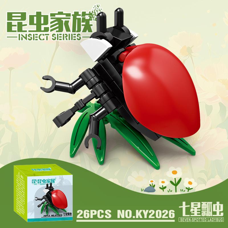 Sada figurek hmyzu a zvířat Mini stavebnice Hračka k sestavení 3D konstruktor Mikro kostičky Hračka pro děti Chlapce 9 až 12 let Dárek