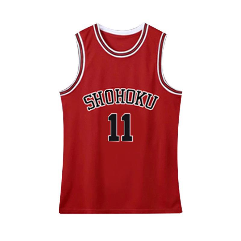 Slam Dunk Classic Jersey Set: Hanamichi Sakuragi #10 & Kaede Rukawa #11 - Customizable Basketball Uniform