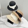 Hepburn Style Elegant Dome Bucket Hat Women's Summer Sunshade Sun Hat Straw Top Hat Fashion Straw Hat