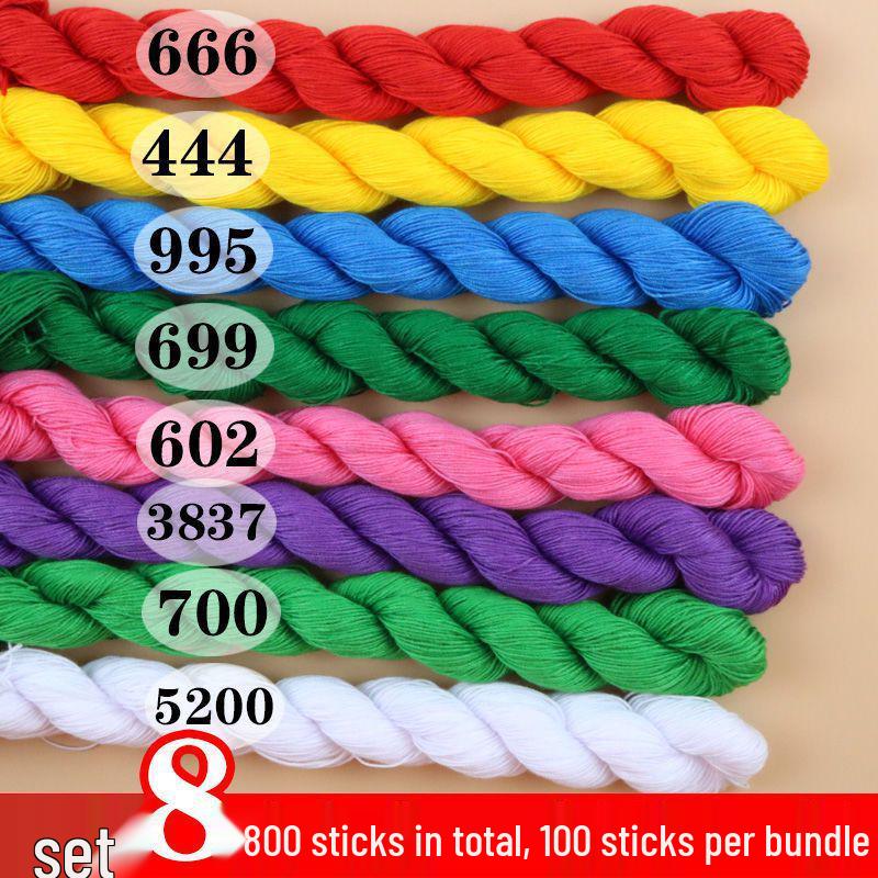 Baumwoll-Kreuzstich-Stickgarn: Handgefertigte Einlegesohlen, Dickes Nähgarn, Eine Farbe pro Stück