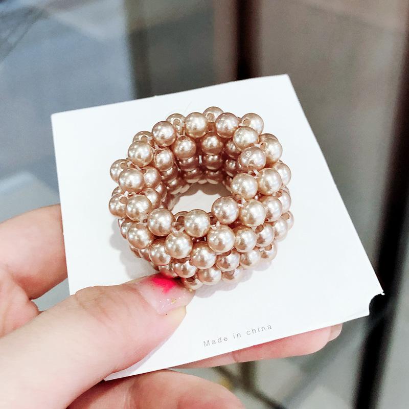 Pearl Hair Ties Beautiful Pearl Elastic Hairbands Handmade Headwear Woman Hair Accessories
