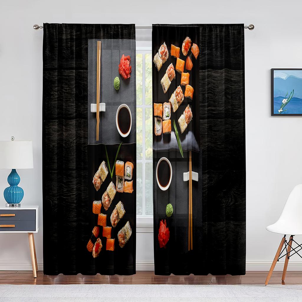 Spices and Herbs Peppers On A Wooden Background Sheer Curtain for Living Room Curtains Bedroom Kitchen Tulle Curtains Window