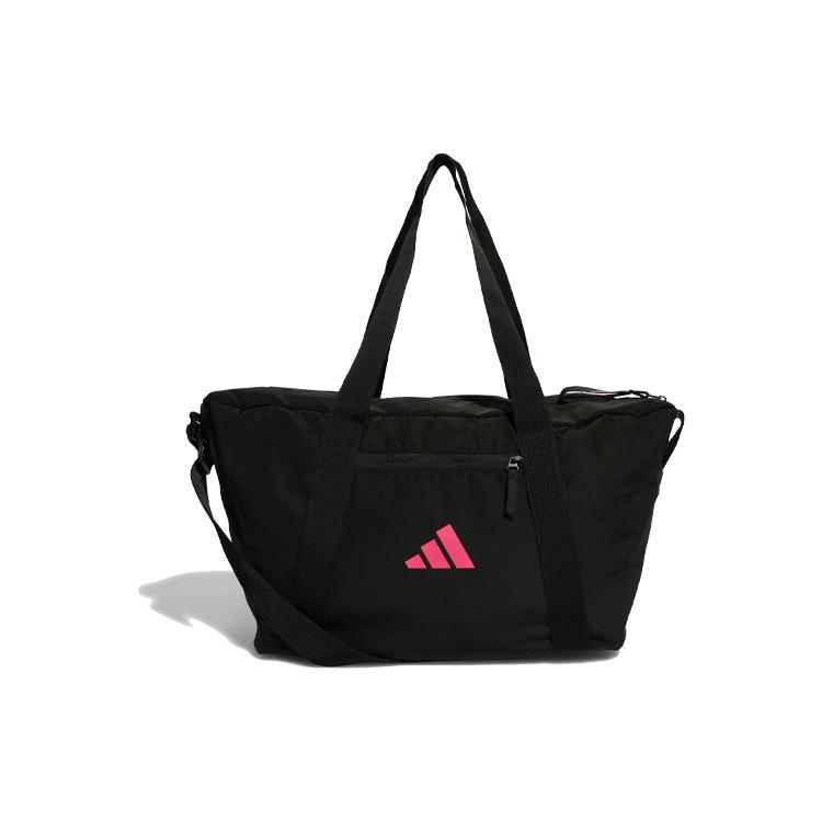 New Adidas Polyester Portable One Shoulder Crossbody Gym Bag Large Women's Black HT2447