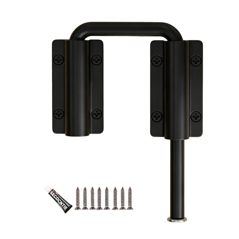 Door Bolt Fastener Metal Body with Adhesive Tape and Screws for Door Window Cabinet Fitting In Home Repair Use