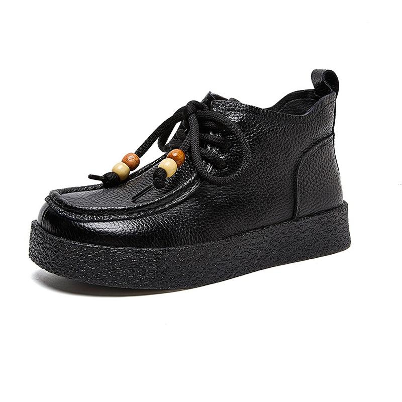 

Новые женские ботильоны на шнуровке из натуральной кожи, классические туфли-лодочки с бисером, женские ботильоны на молнии, мягкие и удобные для отдыха 35 чёрный