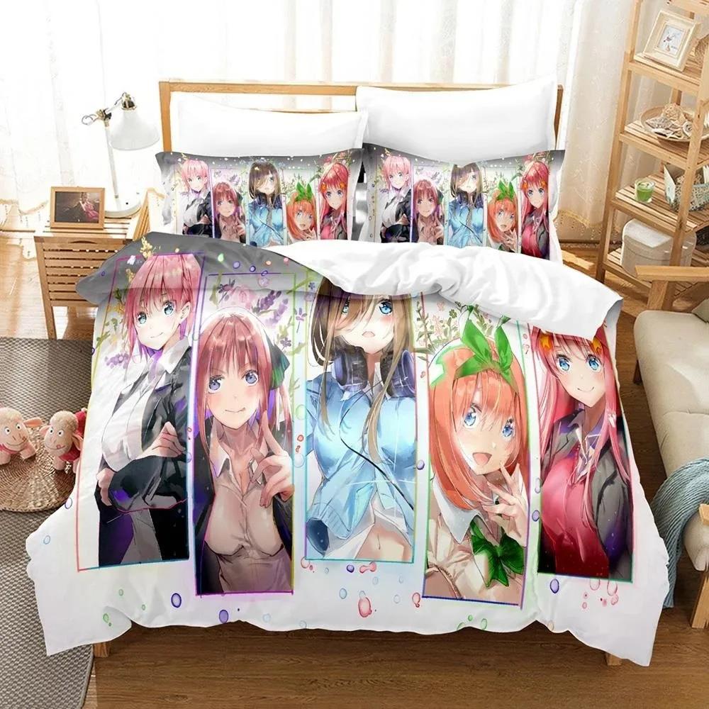 

Аниме Каваи Девушки Квинтэссенциальные Пятерняшки Постельное Белье Мультяшный Аниме трехпредметный набор Взрослый Ребенок Спальня Комплекты Пододеяльника 70x133cm 2pcs