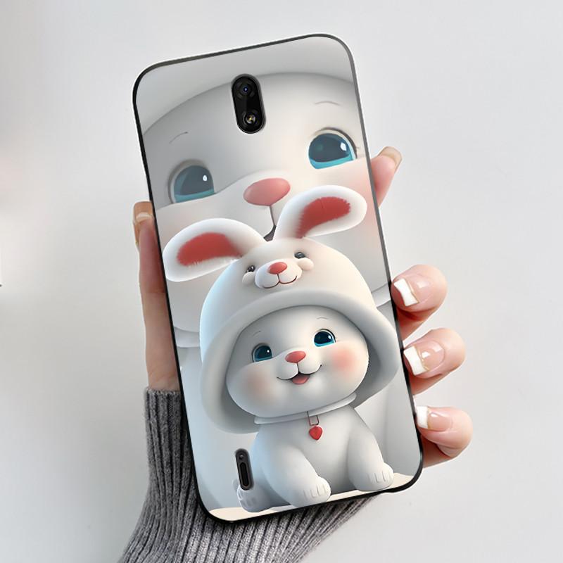 Cute Rabbit Love Heart Funny Phone Case For Nokia C1 Plus C2 Case Soft Silicone Back Cover For NokiaC1 C 1 Plus Fundas C 2 Coque