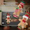Elastic Christmas Appliance Cover With Cookie Design Reusable Polyester Dustproof Refrigerator Protector For Holiday