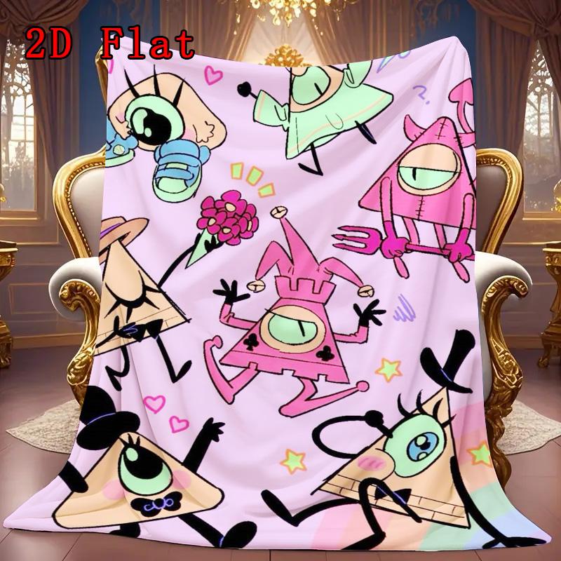 Gravity Falls 2D Flat Pattern Flannel Blanket High quality All Seasons Warmth and Comfort Perfect for Christmas Gifts.MMT0918298