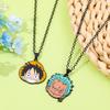 Anime Themed Cartoon Monkey D. Luffy Roronoa Zoro Figure Pendants Necklace Cosplay Accessory Unique Party Gift