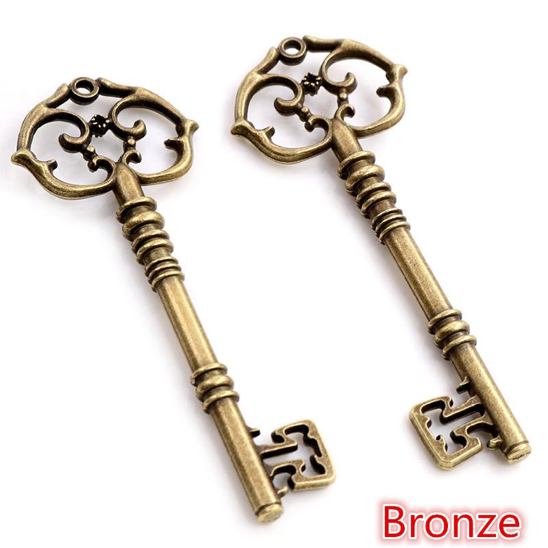 2pcs 83x31mm Metal Key Charms Pendant DIY Jewelry Making Accessories for Keychain Necklace Findings Decoration Supplies