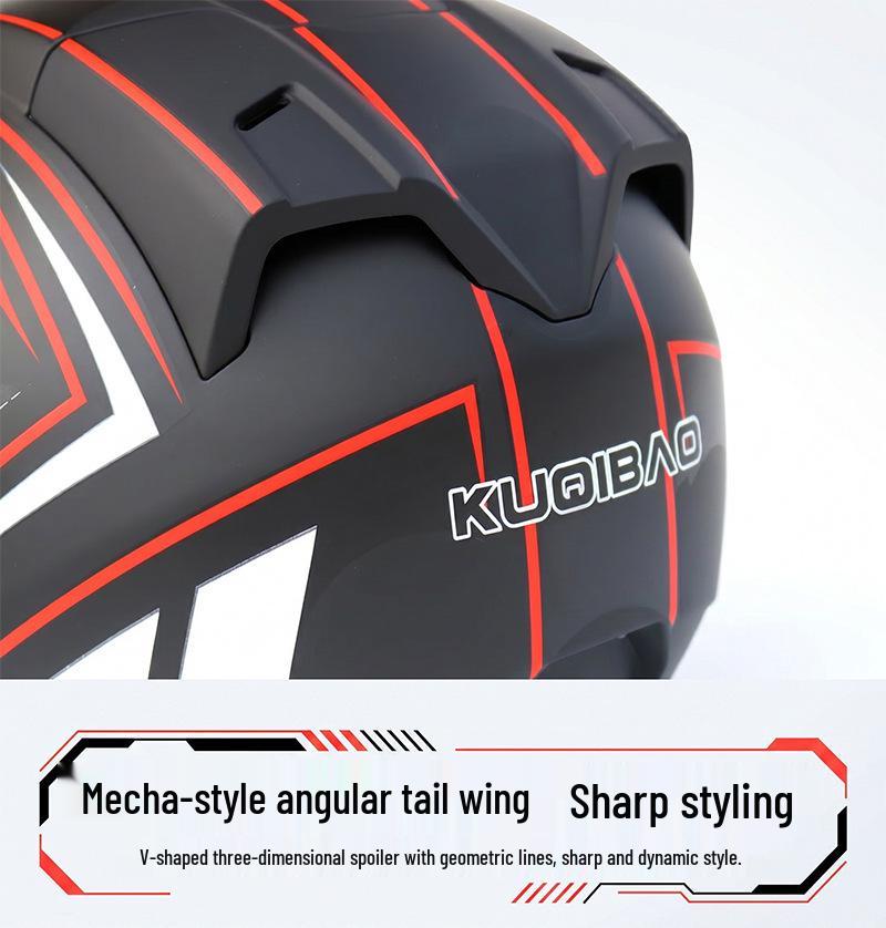 Cool Ride Bao Lightweight Bluetooth Motorcycle Helmet with Double Visor, 3C Certification, Long Battery Life, and Excellent Sound Quality
