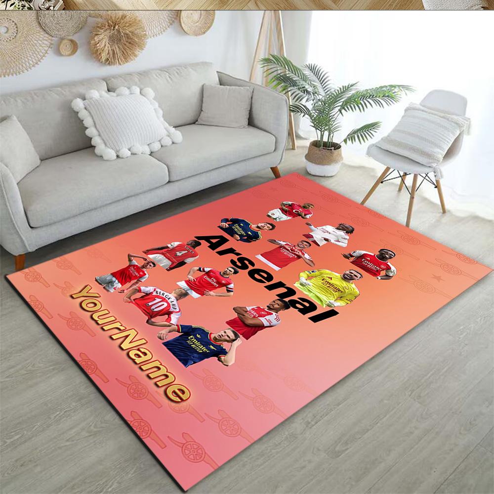 Arsenal Customized Name Floor Rug Office Rug Perfect for Playrooms Kitchen Outdoor Foyer Antislip Carpet Anime Office Decor Perfect Gift for Women/Men