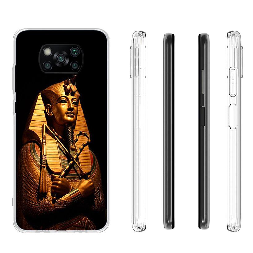 Egypt Nefertiti Anubis Ankh Pharaoh Phnoe Case for Xiaomi Poco X5 X6 X7 Pro X4 Gt F7 Ultra M8 M7 Redmi 15C 15 13C 13 12C 12 Uniq