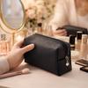 New PU Leather Makeup Bag Large Capacity Zipper Closure Toiletry Bag Waterproof Storage Bag Travel