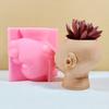 Concrete Vase Silicone Mold Handmade Ugly Girl Flower Pots Plaster Epoxy Resin