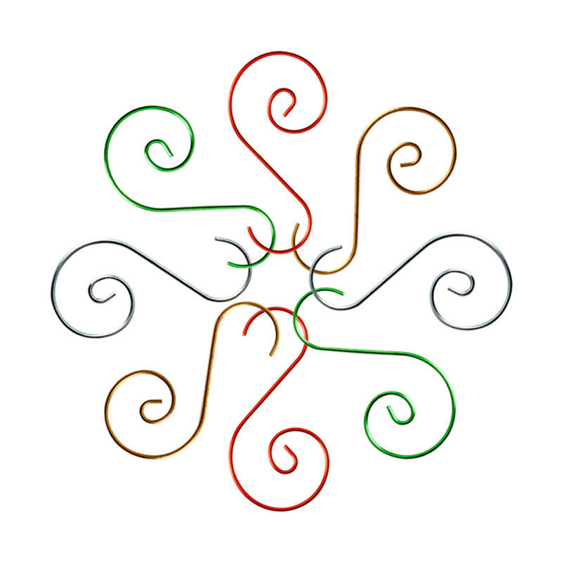 20PCS Christmas Ornament S-Shaped Metal Hook Holder Xmas Tree Balls Pendant Hanging Hooks New-Year Party Decoration Supplies