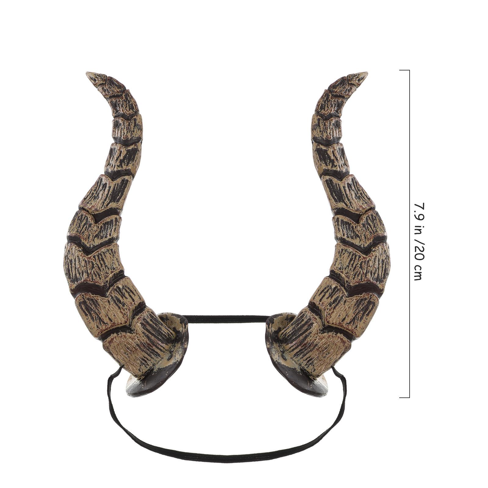 Animal Simulation Plastic Goats Horn DIY Cosplay Headband Sheep Horns Artificial Animal Goat Horn DIY Accessories Halloween Prop коричневый